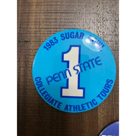 3 VTG Penn State 1983 Sugar Bowl Buttons Pins vs Georgia Herschel Walker Champs - Picture 2 of 5